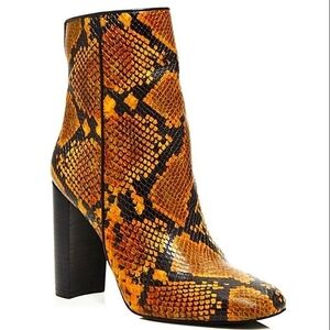 AQUA Women's Soren Yellow Block Heel Booties Size 7 NWT